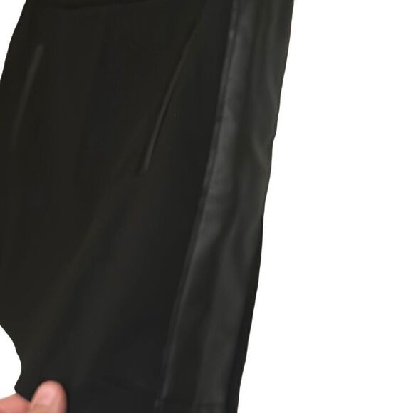 "NEW" Poof Apparel Ladies Small Black Faux Leather Trim Mini Skirt - Picture 10 of 15